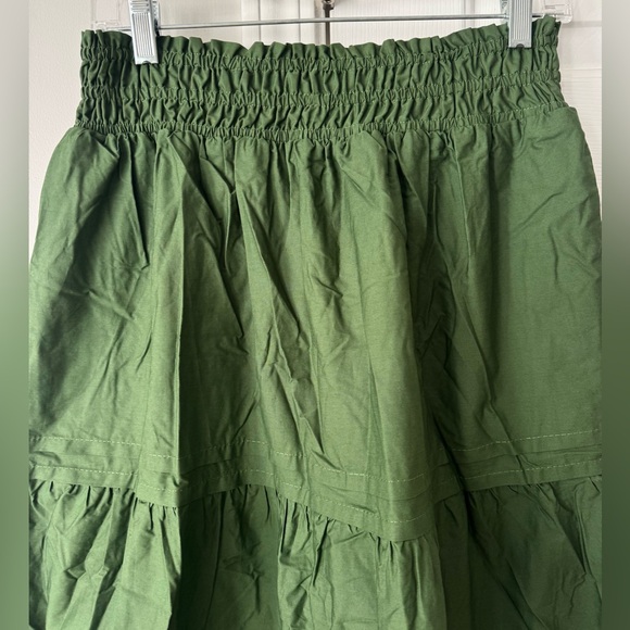 Anthropologie The Somerset Poplin Tiered Maxi Skirt, Size SP - Picture 7 of 11